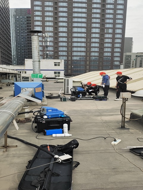 配合陜西省環境科學設計院在大金機電進行非甲烷總烴濃度測試
